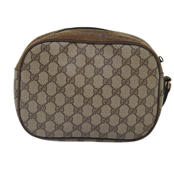 GUCCI GG Supreme Web Sherry Line Clutch Bag PVC Beige Red 89 01 034 Auth ti2044