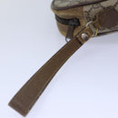 GUCCI GG Supreme Web Sherry Line Clutch Bag PVC Beige Red 89 01 034 Auth ti2044-6