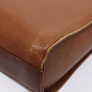 Burberrys Shoulder Bag Leather Brown Gold Auth ti2045-12