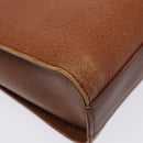 Burberrys Shoulder Bag Leather Brown Gold Auth ti2045-13