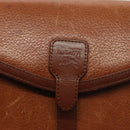 Burberrys Shoulder Bag Leather Brown Gold Auth ti2045-14