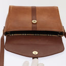 Burberrys Shoulder Bag Leather Brown Gold Auth ti2045-15