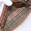 Burberrys Shoulder Bag Leather Brown Gold Auth ti2045-16