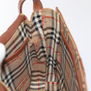 Burberrys Shoulder Bag Leather Brown Gold Auth ti2045-17