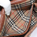 Burberrys Shoulder Bag Leather Brown Gold Auth ti2045-19