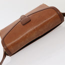 Burberrys Shoulder Bag Leather Brown Gold Auth ti2045-6