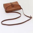 Burberrys Shoulder Bag Leather Brown Gold Auth ti2045-7