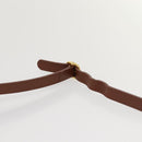 Burberrys Shoulder Bag Leather Brown Gold Auth ti2045-8