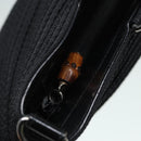 GUCCI Bamboo Shoulder Bag Nylon 2way Black 002 1998 0441 Auth ti2050-14