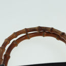 GUCCI Bamboo Shoulder Bag Nylon 2way Black 002 1998 0441 Auth ti2050-8