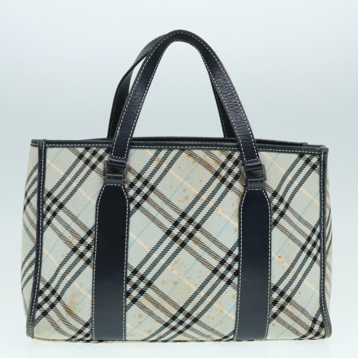 BURBERRY Blue Label Nova Check Shoulder Bag Canvas 3Set Black Beige Auth ti2057