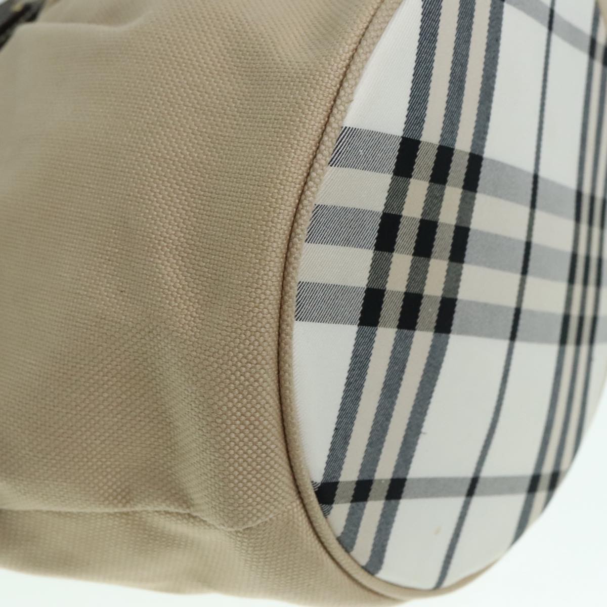 BURBERRY Nova Check Blue Label Tote Bag Canvas Beige Auth ti2067