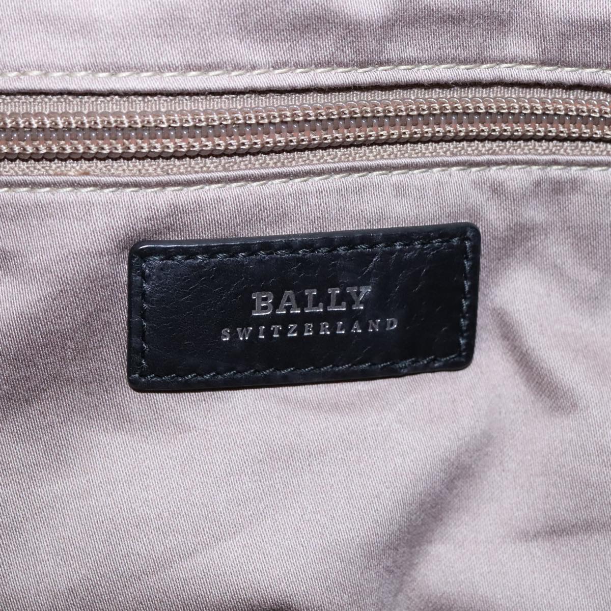 BALLY Shoulder Bag Leather 2way Black Auth ti2071