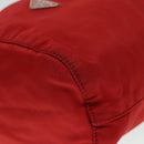 PRADA Pouch Nylon Red Silver Auth ti2074-15