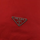PRADA Pouch Nylon Red Silver Auth ti2074-18