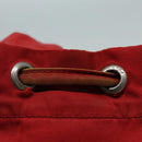 PRADA Pouch Nylon Red Silver Auth ti2074-10