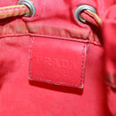 PRADA Pouch Nylon Red Silver Auth ti2074-19