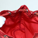 PRADA Pouch Nylon Red Silver Auth ti2074-20