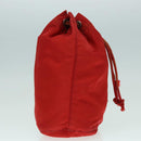 PRADA Pouch Nylon Red Silver Auth ti2074-4