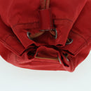 PRADA Pouch Nylon Red Silver Auth ti2074-6