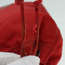 PRADA Pouch Nylon Red Silver Auth ti2074-8