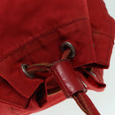 PRADA Pouch Nylon Red Silver Auth ti2074-9