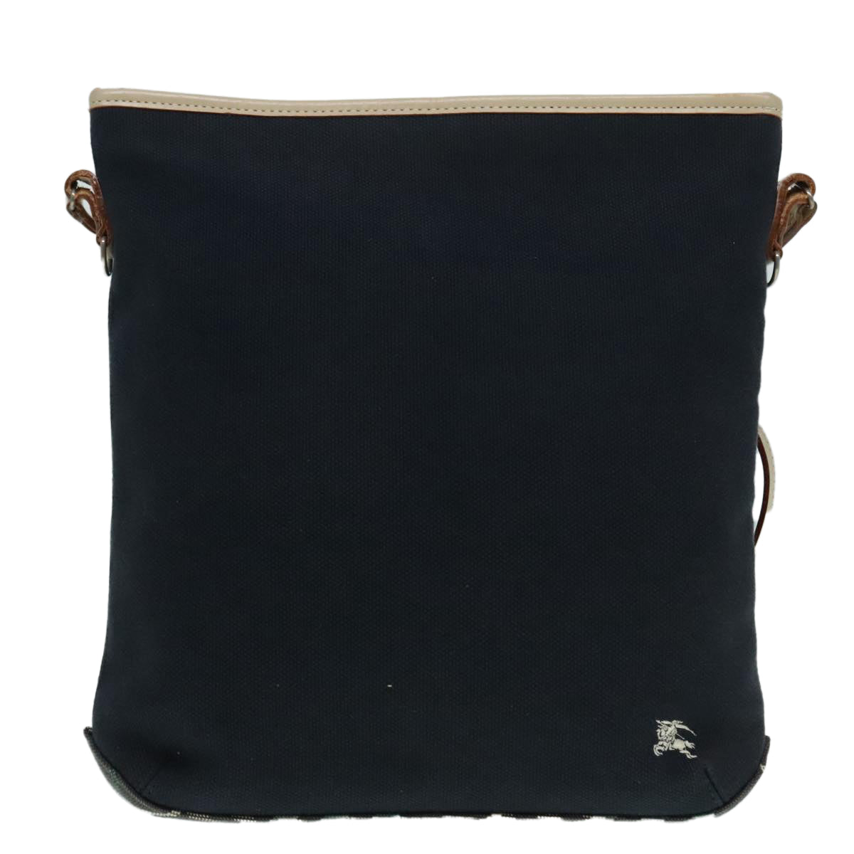 BURBERRY Blue Label Shoulder Bag Canvas Navy Auth ti2075