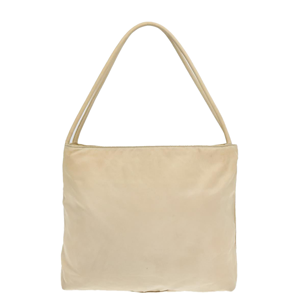 PRADA Tote Bag Nylon Beige Auth ti2077 - 0