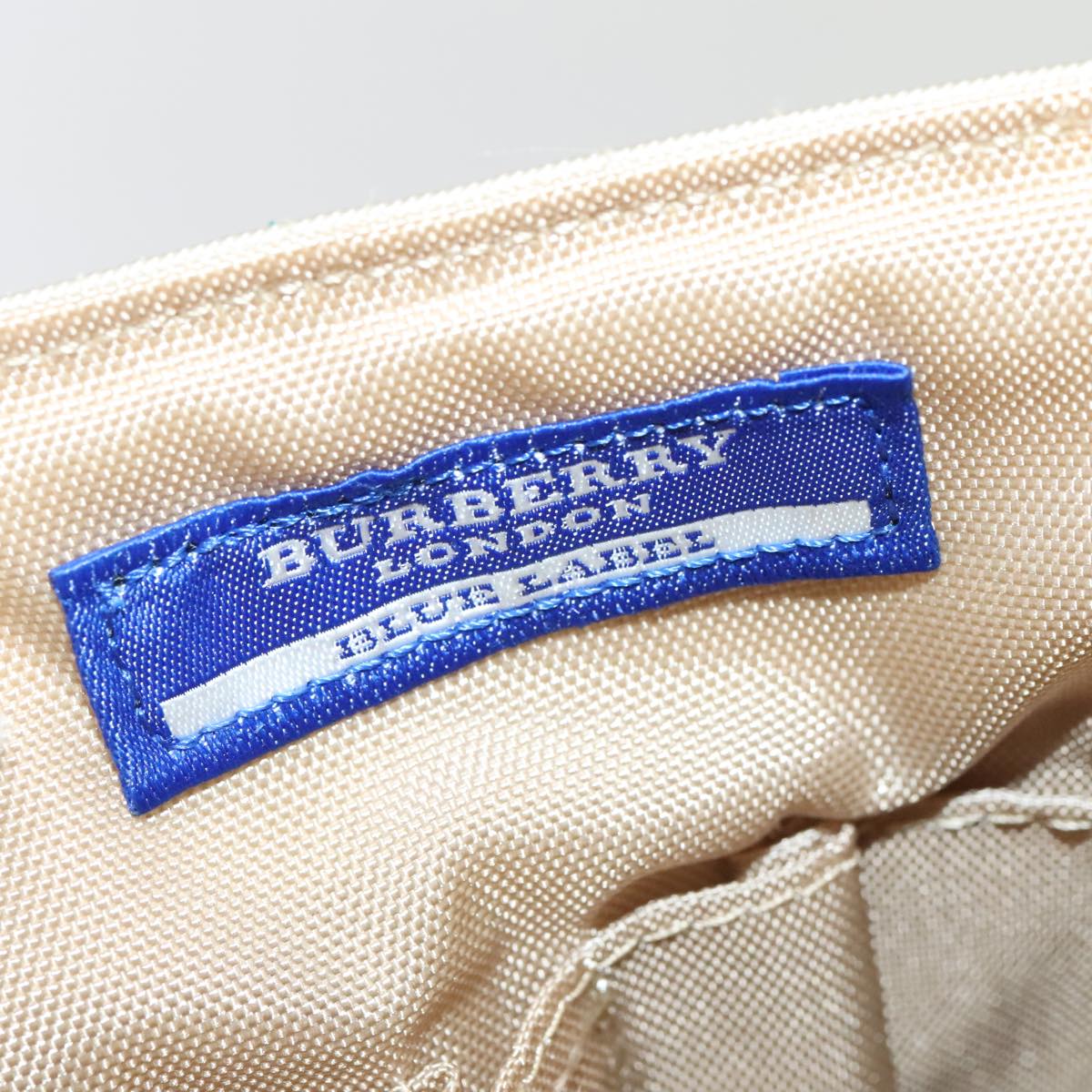 BURBERRY Blue Label Shoulder Bag Nylon Beige Auth ti2078