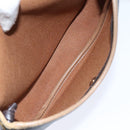 Christian Dior Honeycomb Canvas Shoulder Bag PVC Leather Black Gold Auth ti2079-11