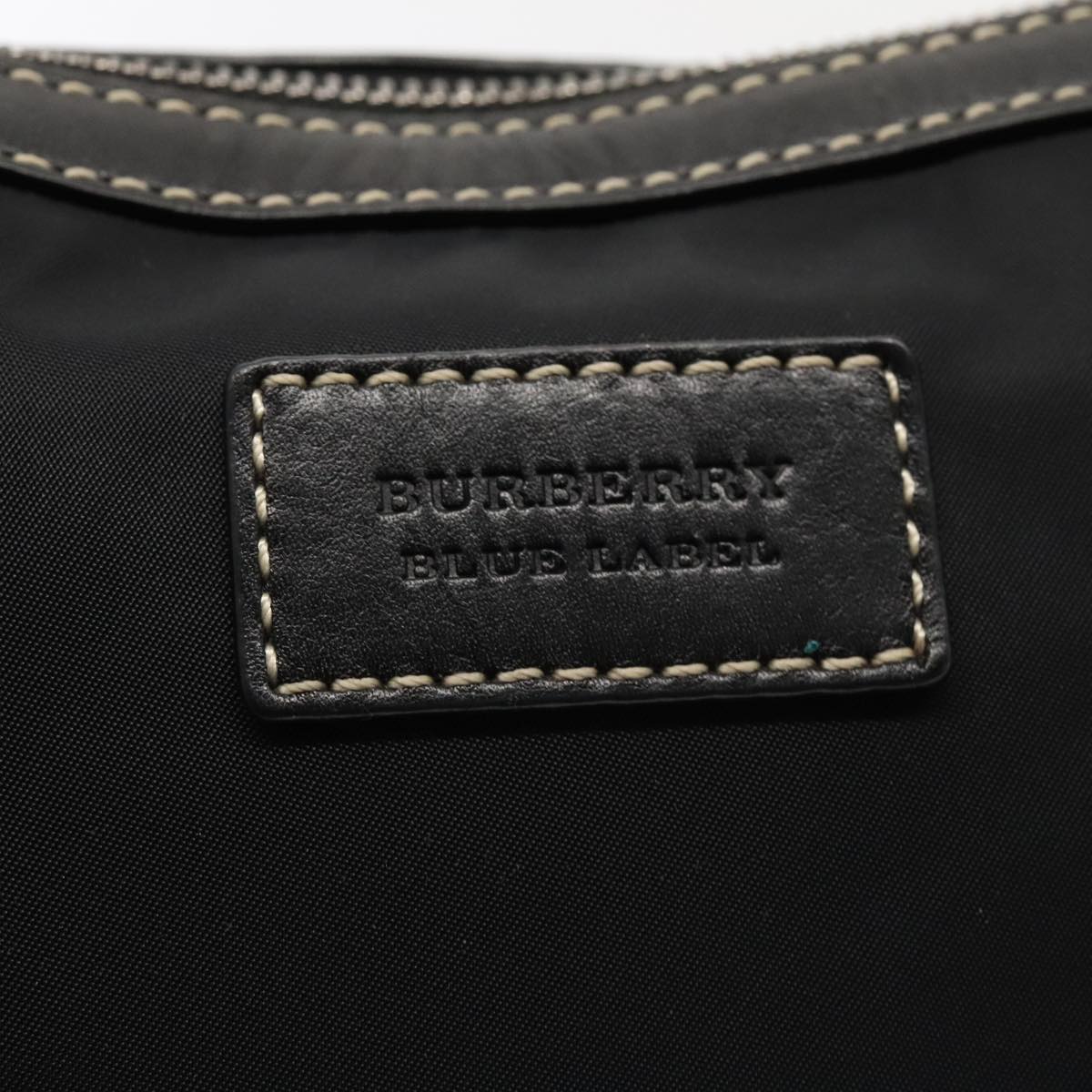 BURBERRY Blue Label Shoulder Bag Nylon 2way Black Auth ti2081