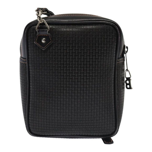 BALLY Shoulder Bag PVC Leather Black Auth ti2094