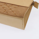 BURBERRY Hand Bag Leather Beige Auth ti2096-8