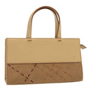BURBERRY Hand Bag Leather Beige Auth ti2096-1