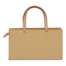 BURBERRY Hand Bag Leather Beige Auth ti2096-14