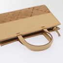 BURBERRY Hand Bag Leather Beige Auth ti2096-6