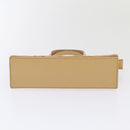 BURBERRY Hand Bag Leather Beige Auth ti2096-15