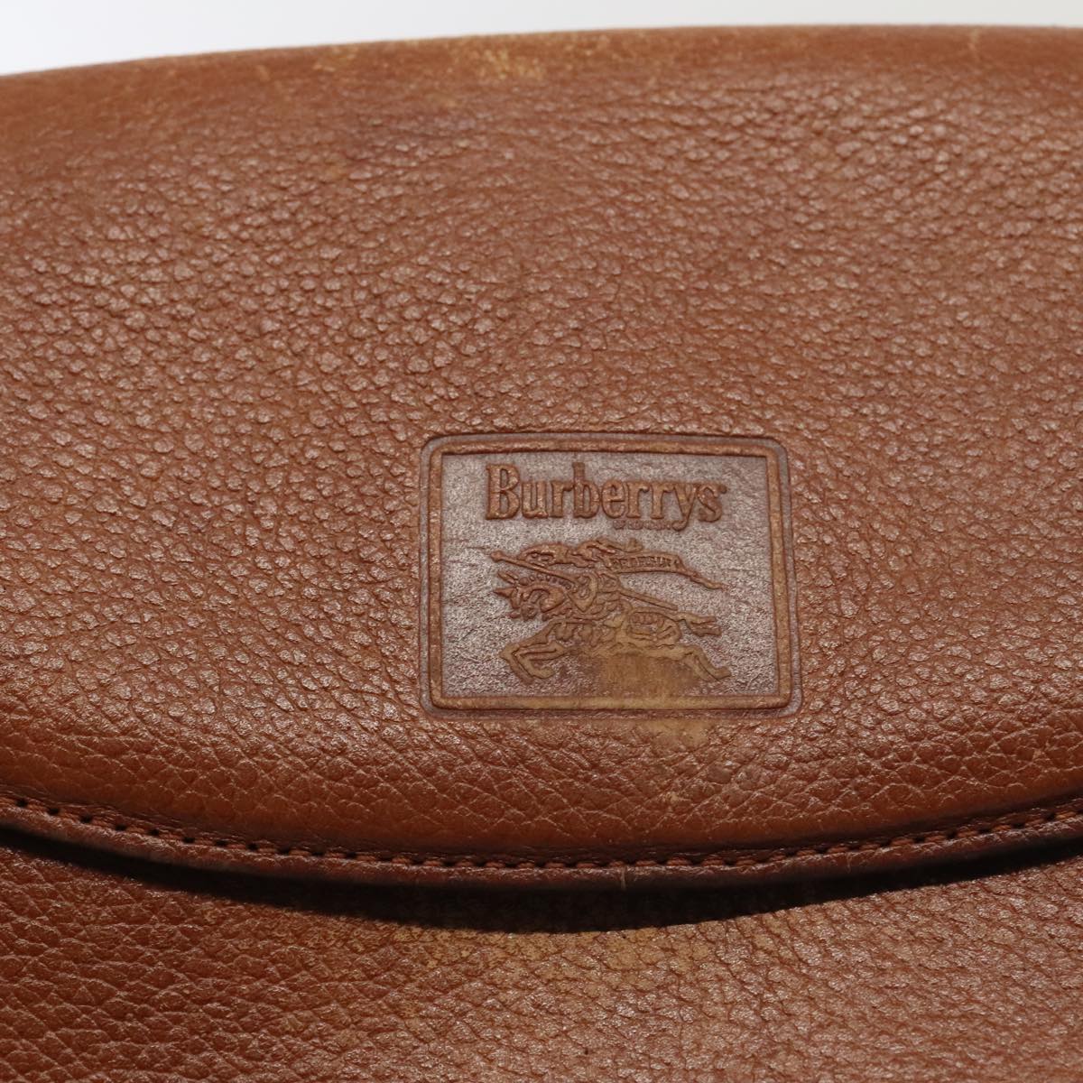 Burberrys Shoulder Bag Leather Brown Auth ti2097