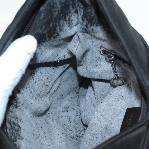 GUCCI Tote Bag Nylon Black Auth ti2101