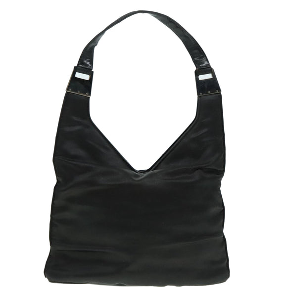 GUCCI Tote Bag Nylon Black Auth ti2101