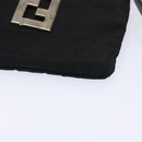 FENDI Zucca Canvas Shoulder Bag Nylon Black Auth ti2102-9