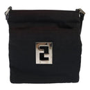 FENDI Zucca Canvas Shoulder Bag Nylon Black Auth ti2102-13
