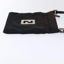 FENDI Zucca Canvas Shoulder Bag Nylon Black Auth ti2102-3