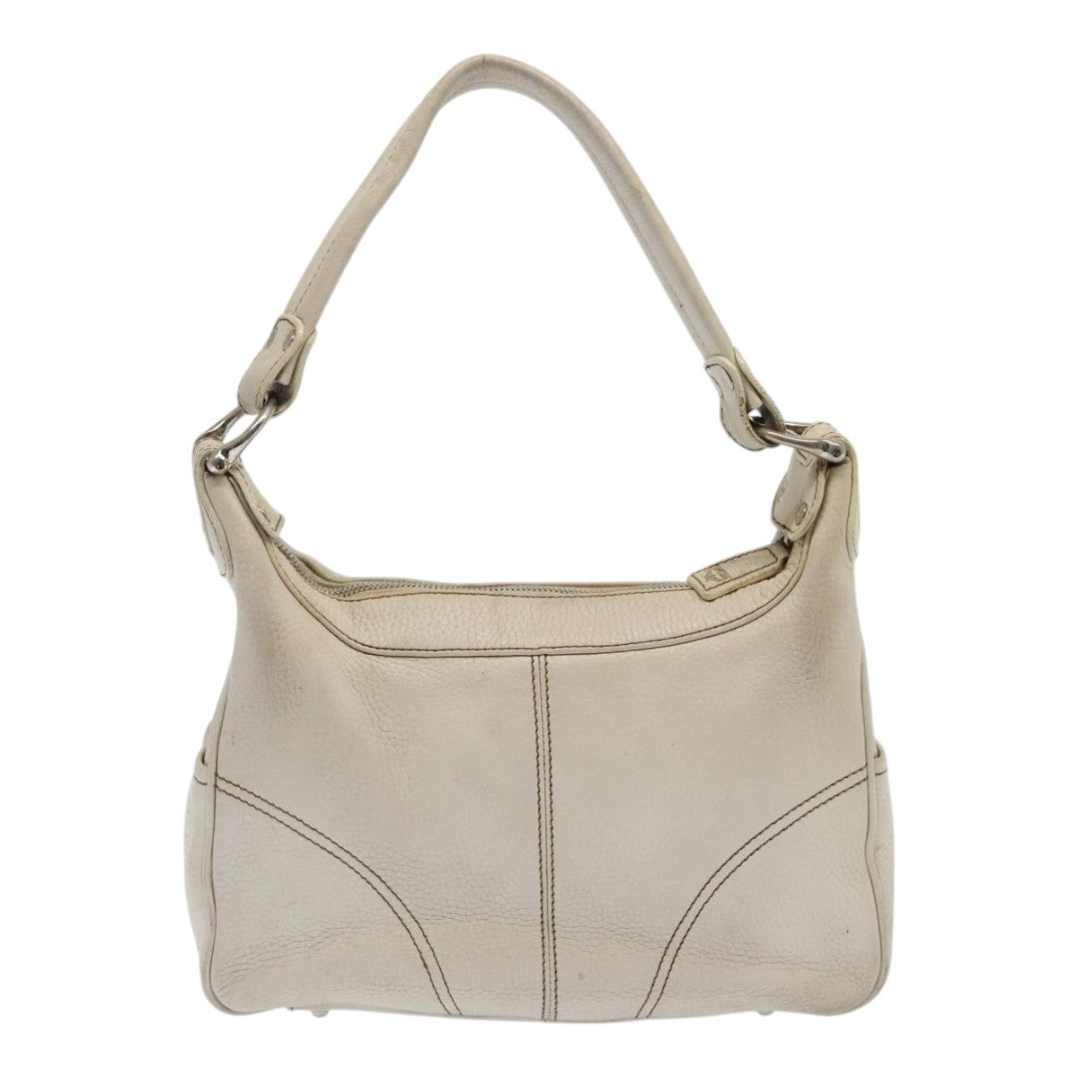 MCM Shoulder Bag Leather White Auth ti2103 - 0