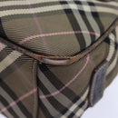BURBERRY Nova Check Blue Label Schultertasche Nylon Braun Auth ti2105-16