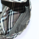 BURBERRY Nova Check Blue Label Shoulder Bag Nylon Brown Auth ti2105-22