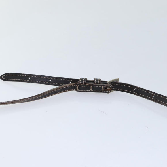 BURBERRY Nova Check Blue Label Shoulder Bag Nylon Brown Auth ti2105