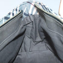 BURBERRY Nova Check Blue Label Hand Bag Nylon Gray Pink Auth ti2109-17