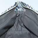 BURBERRY Nova Check Blue Label Hand Bag Nylon Gray Pink Auth ti2109-18