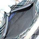 BURBERRY Nova Check Blue Label Hand Bag Nylon Gray Pink Auth ti2109-20